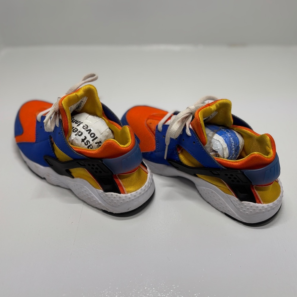 Nike Air Huarache Youth Sneakers Size 3Y Blue Orange Athletic Shoes - Picture 5 of 14